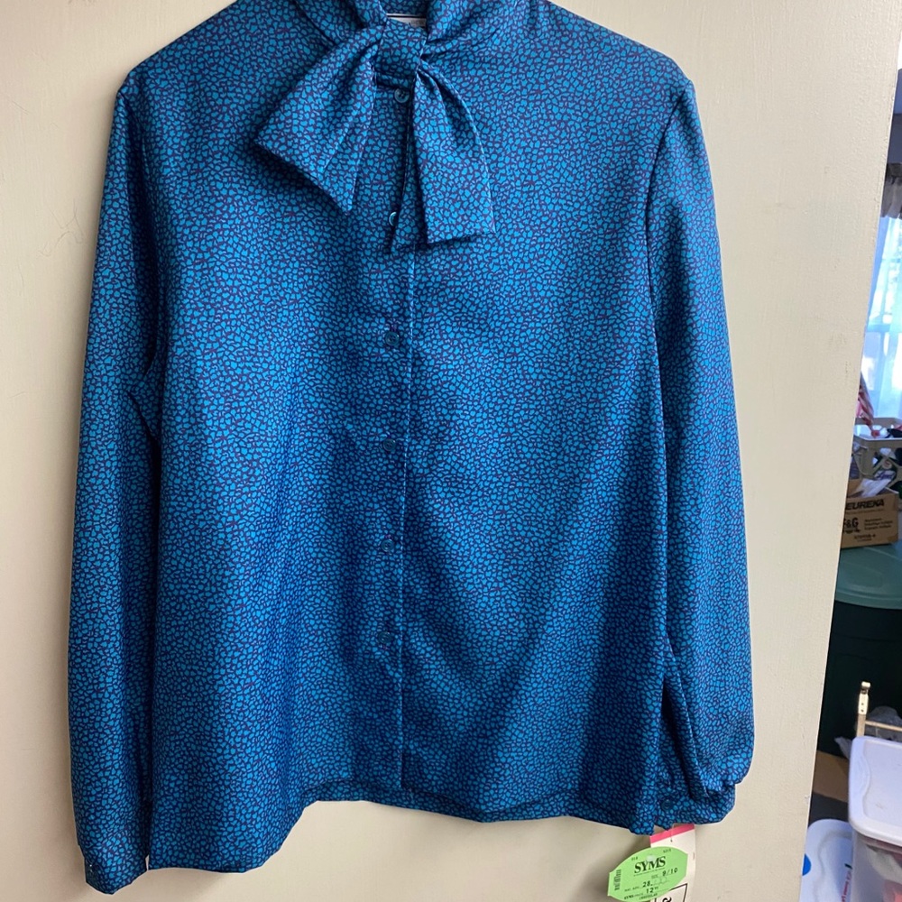 New Attitude Turquoise and Purple Blouse 9/10